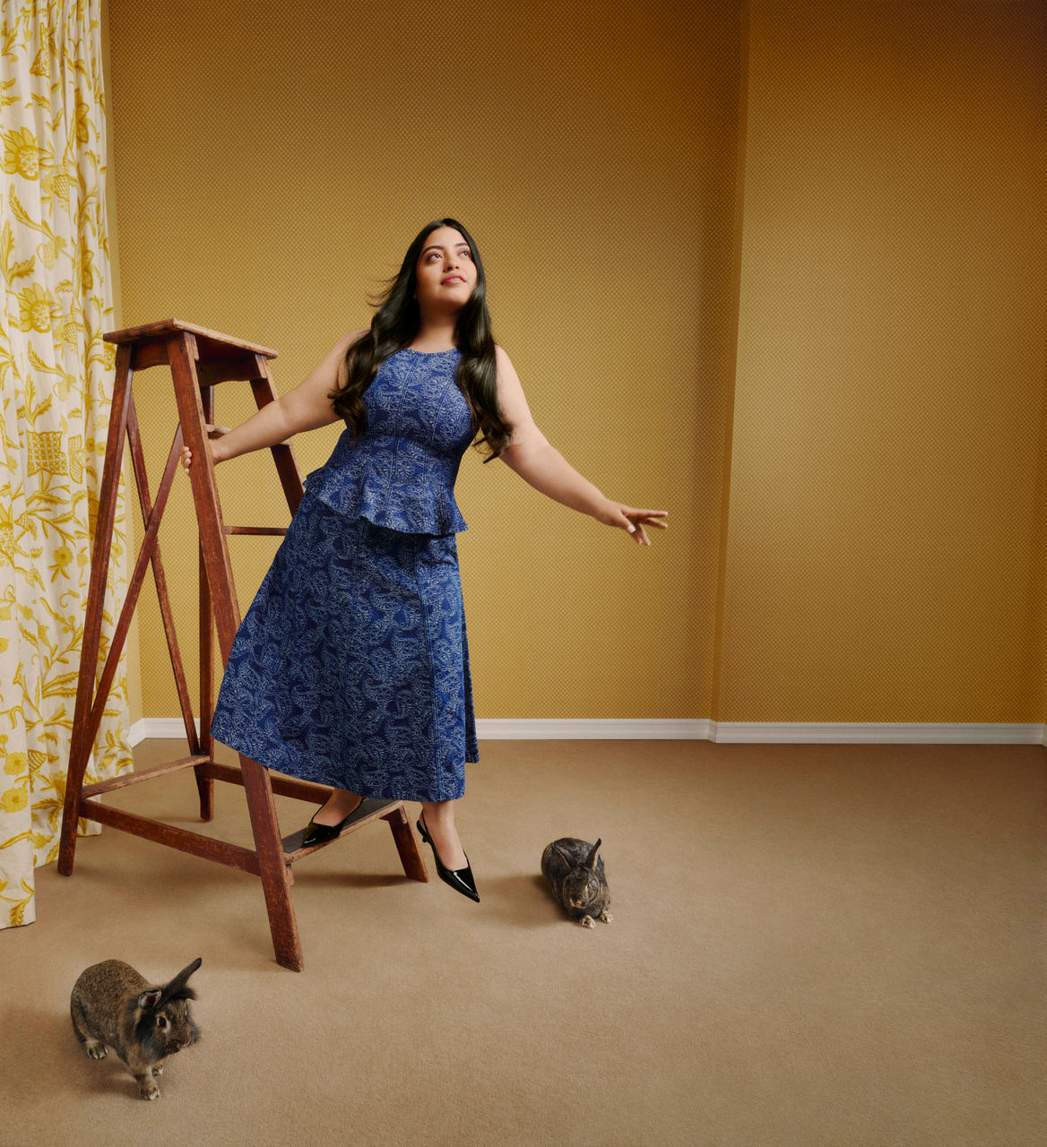 Keyla Monterroso Mejia in Free Assembly's fall 2025 campaign.