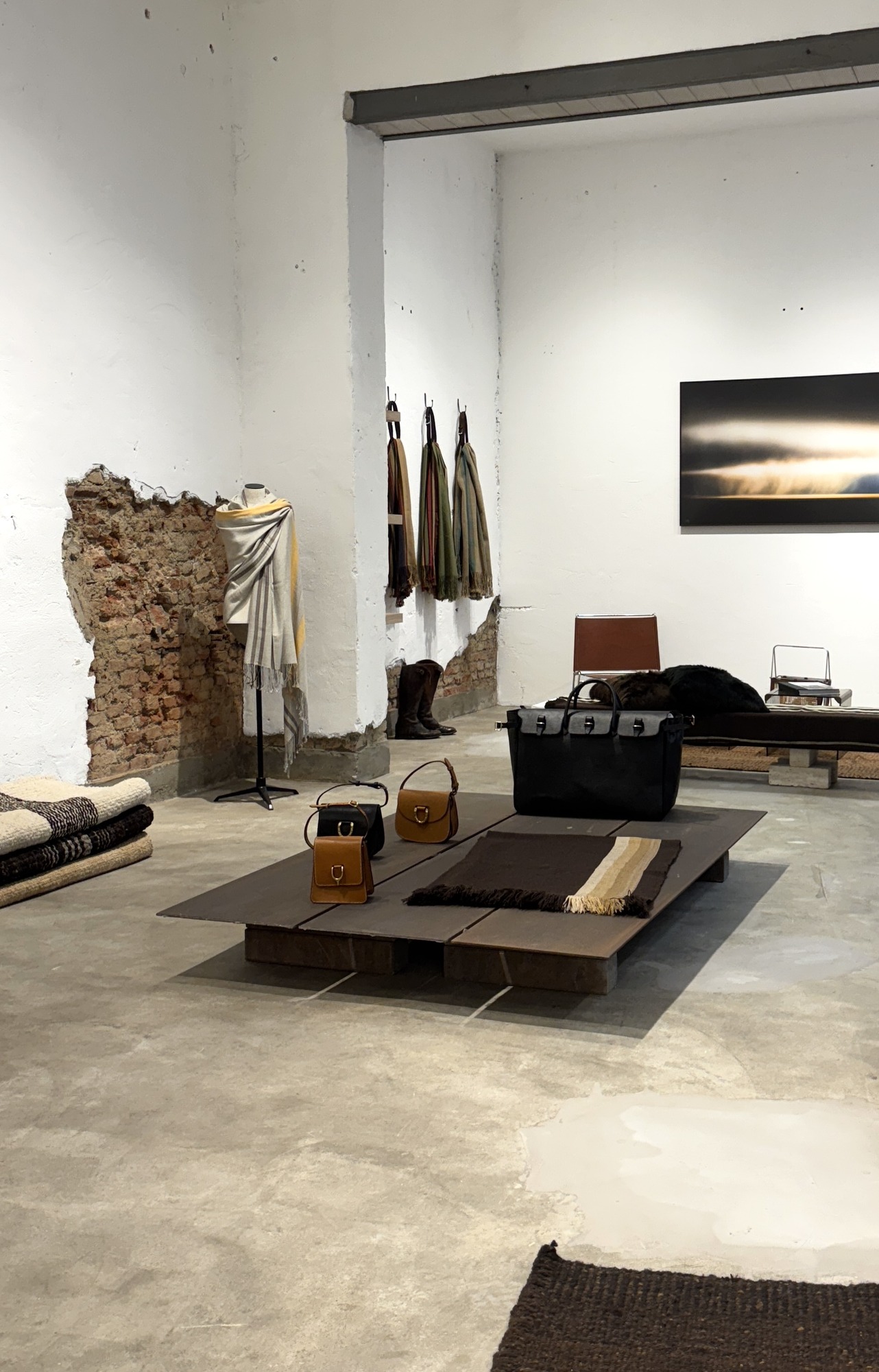 Inside Juan Maiz Casas store in Milan