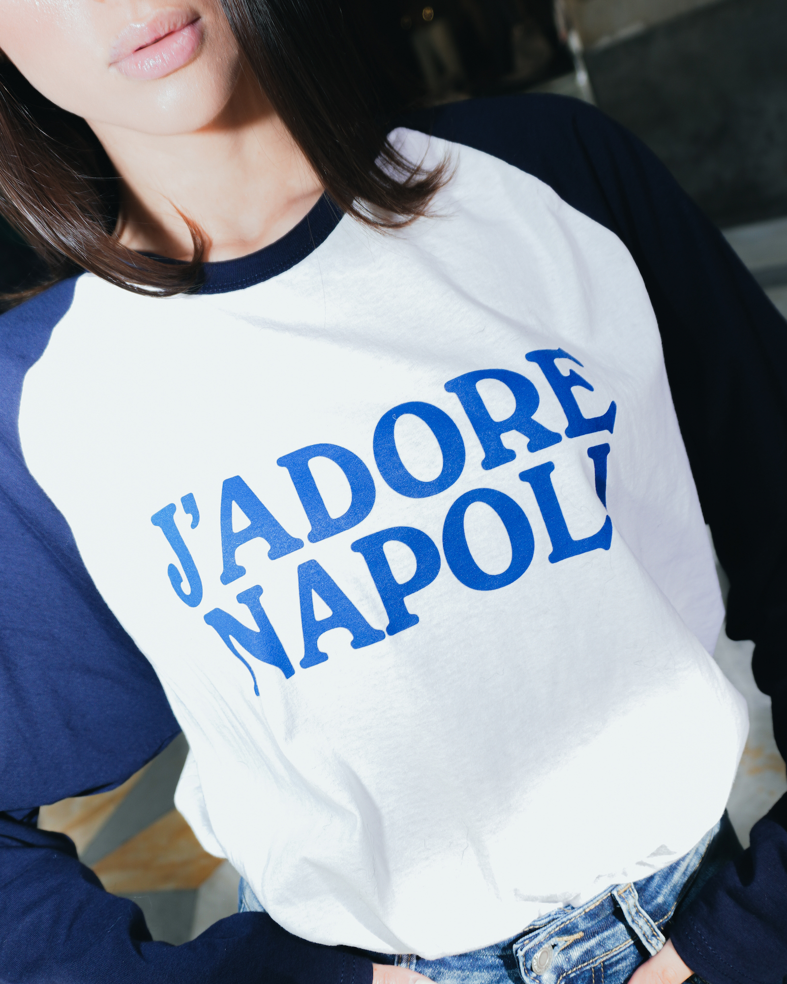 A J'Adore Napoli T-shirt.