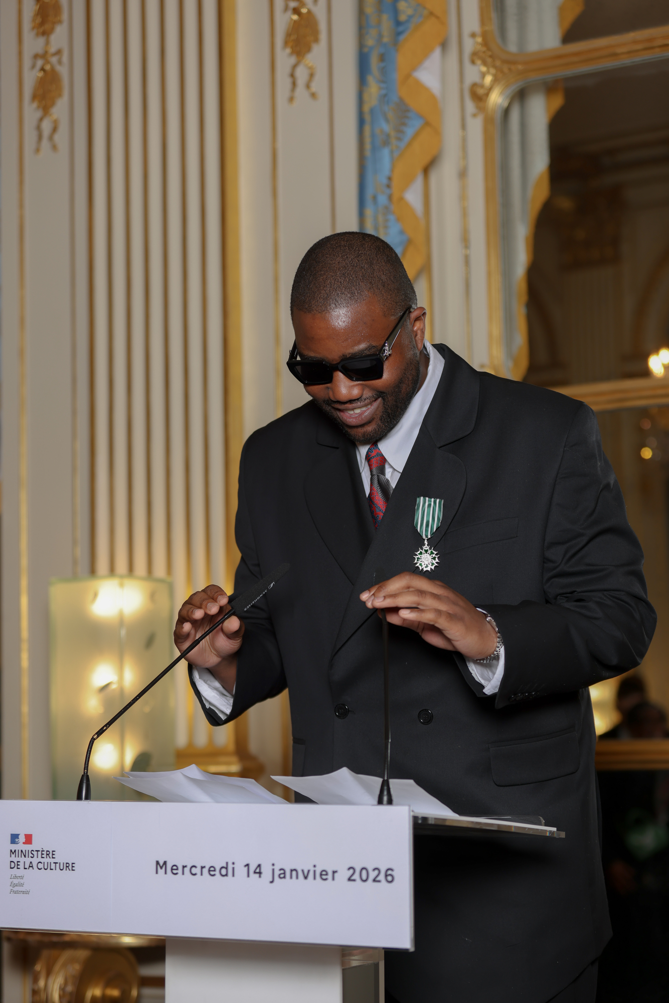 Emeric Tchatchoua receives French Arts and Letters Honor
