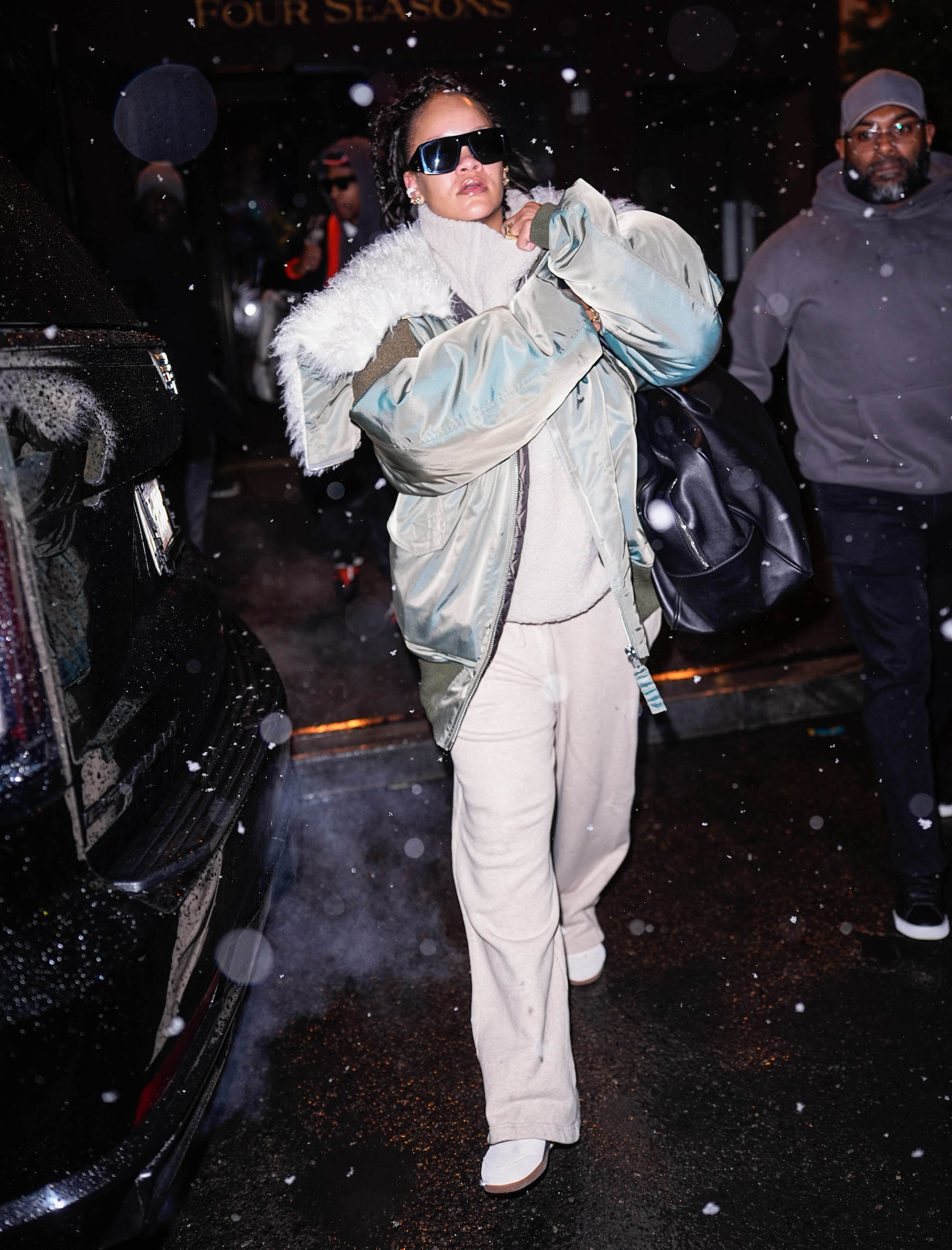 NEW YORK, NY - FEBRUARY 16: Rihanna is seen on February 16, 2026 in New York City. (Photo by XNY/Star Max/GC Images) *** Local Caption ***Rihanna
